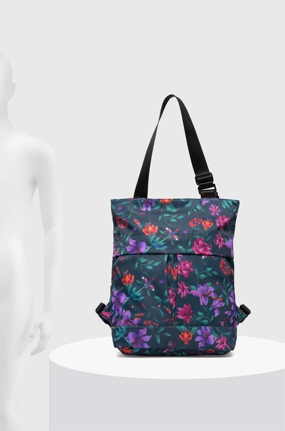 Kabelka dámska s funkciou ruksaka so vzorom zelená farba RW24-TOD101