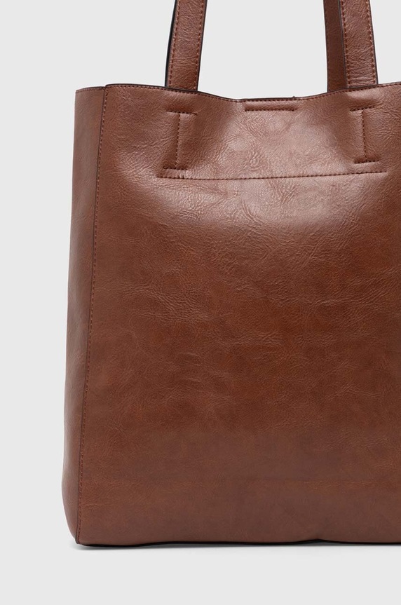 Doplňky Kabelka dámská shopper z eko-kůže hnědá barva RW24-TOD102 hnědá