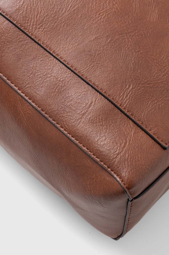 Kabelka dámská shopper z eko-kůže hnědá barva hnědá RW24-TOD102