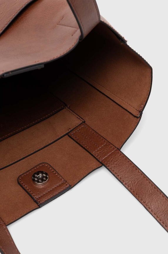 Kabelka dámská shopper z eko-kůže hnědá barva RW24-TOD102 hnědá