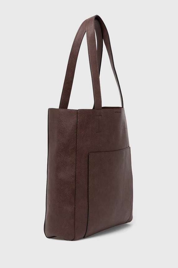 Kabelka dámska shopper z ekologickej kože hnedá farba RW24-TOD102 hnedá RW24