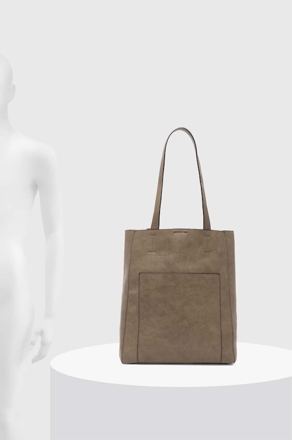 Kabelka dámská shopper z eko-kůže zelená barva RW24-TOD102