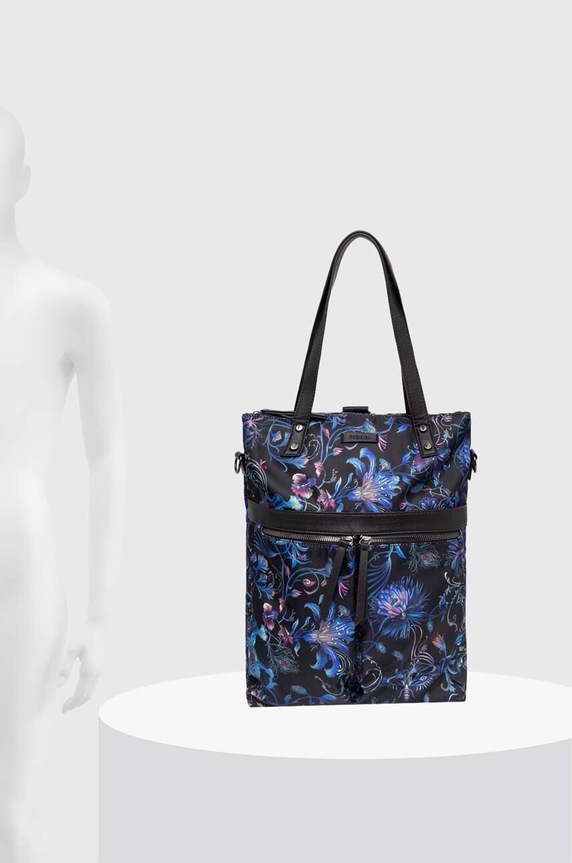 Torebka z funkcją plecaka wzorzysta kolor czarny RW24-TOD313