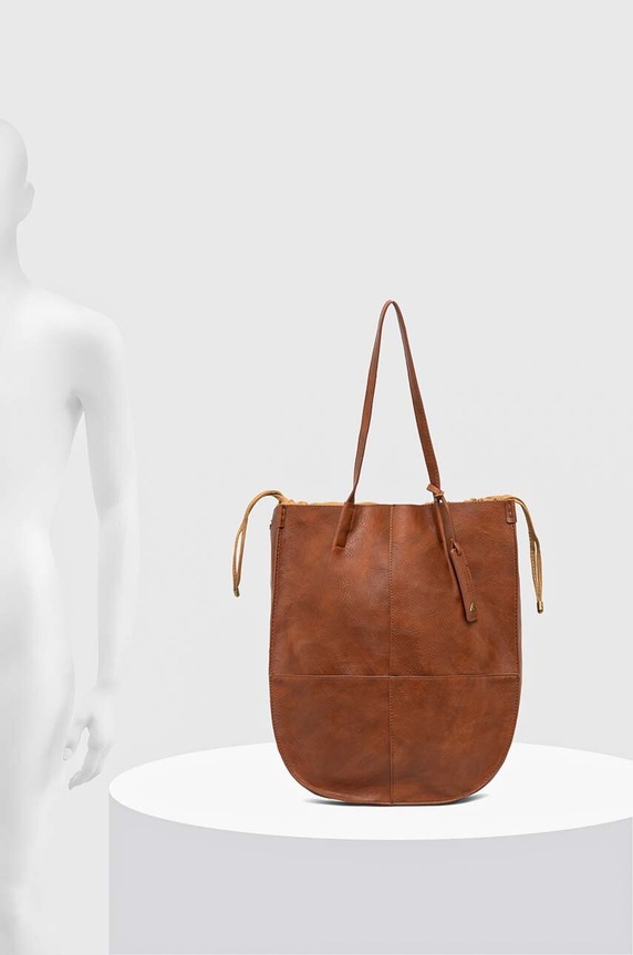 Kabelka dámská z ekokůže hnědá barva RW24-TOD314