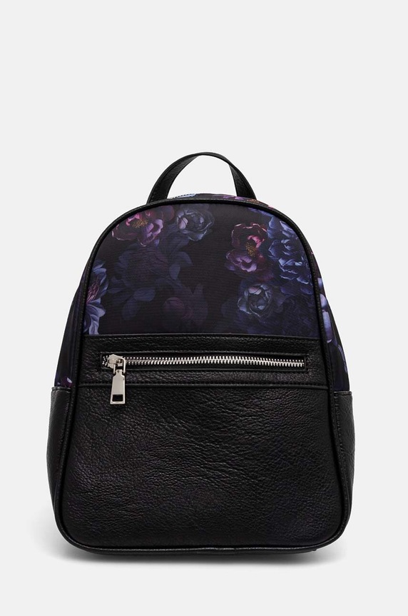 Ruksak dámsky z ekologickej kože s potlačou čierna farba RW24-TOD409 čierna RW24