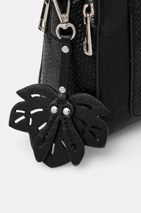 Torebka damska z imitacji skóry kolor czarny czarny RW24-TOD700