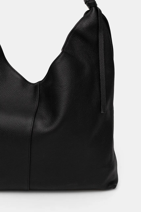 Doplňky Kožená kabelka dámská typu hobo černá barva RW24-TOD720 černá