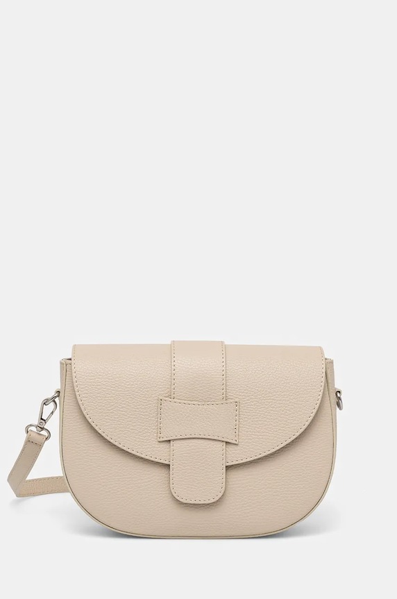 Torebka skórzana damska kolor beżowy skóra licowa beżowy RW24-TOD721