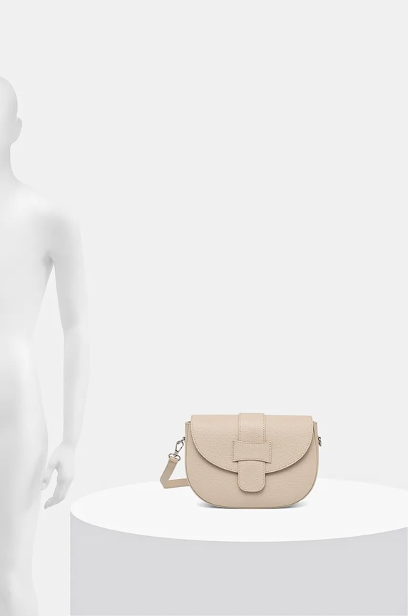 Torebka skórzana damska kolor beżowy RW24-TOD721