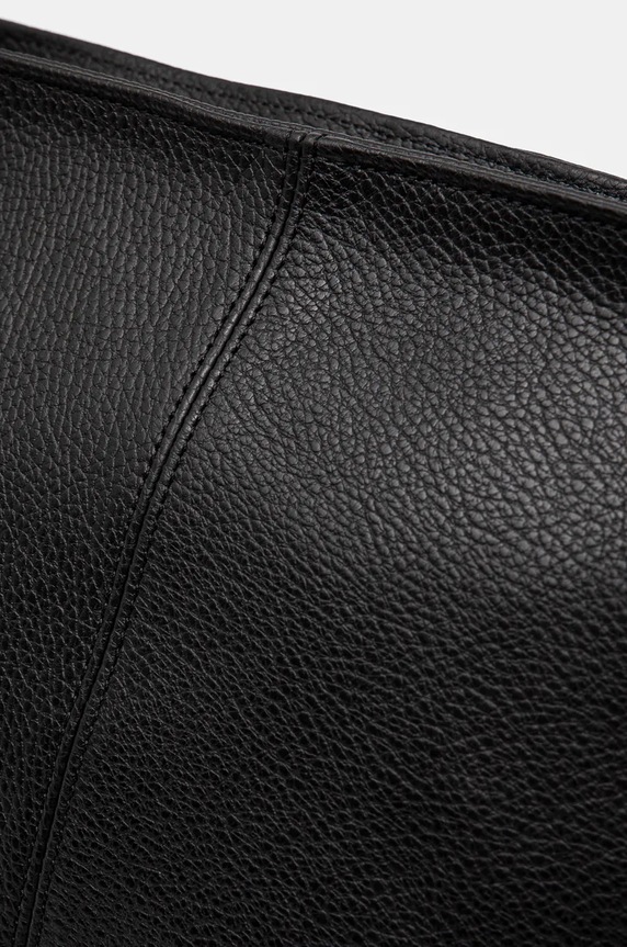 Torebka skórzana damska z fakturą kolor czarny czarny RW24.TOD737