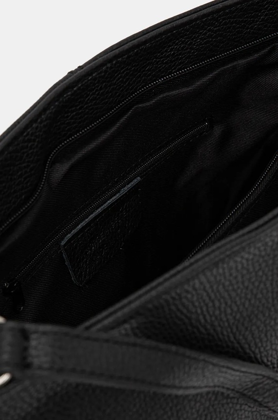 Torebka skórzana damska z fakturą kolor czarny RW24.TOD737 czarny