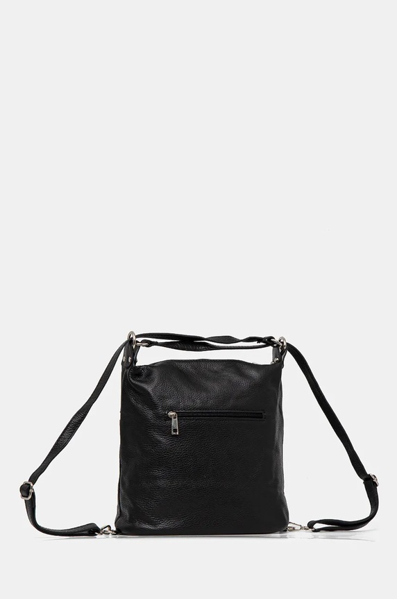 Doplnky Kožená kabelka dámska čierna farba RW24.TOD738 čierna