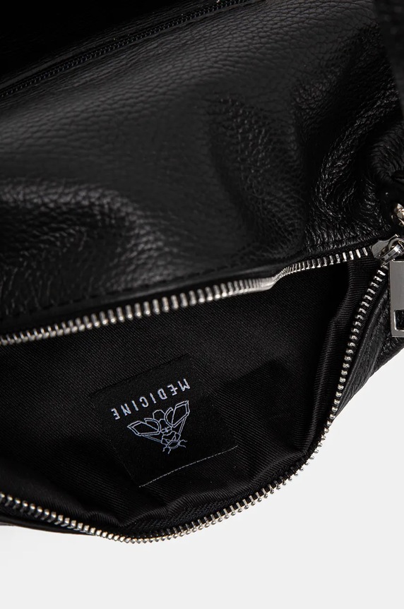 Kožená kabelka dámska čierna farba RW24.TOD738 čierna