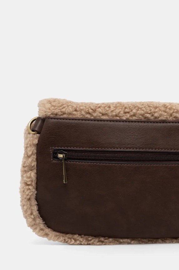 Nerka damska z imitacji skóry kolor brązowy brązowy RW24-TOD800