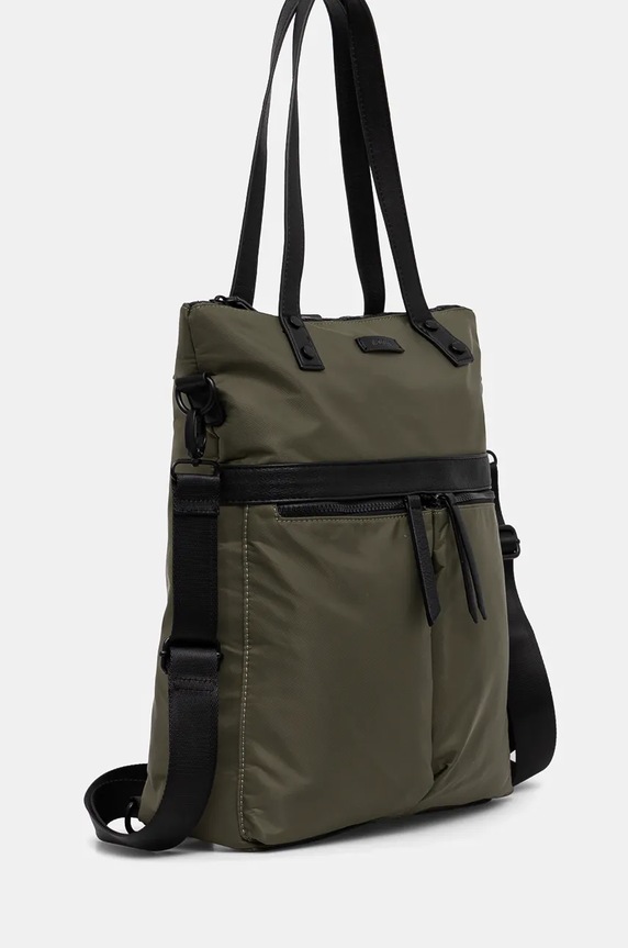 Plecak damski z funkcją torby gładki kolor zielony RW24-TOD906 zielony RW24