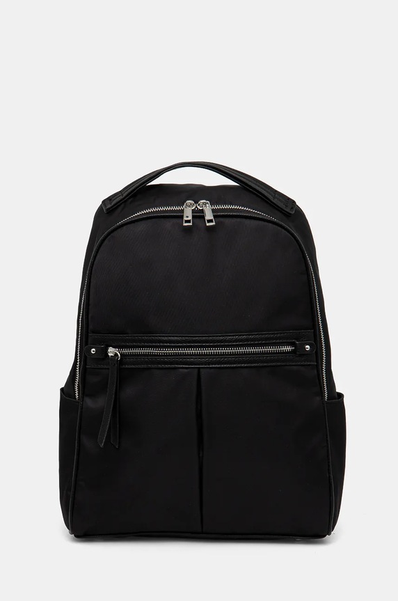 Ruksak dámsky hladký čierna farba syntetický čierna RW24-TOD907