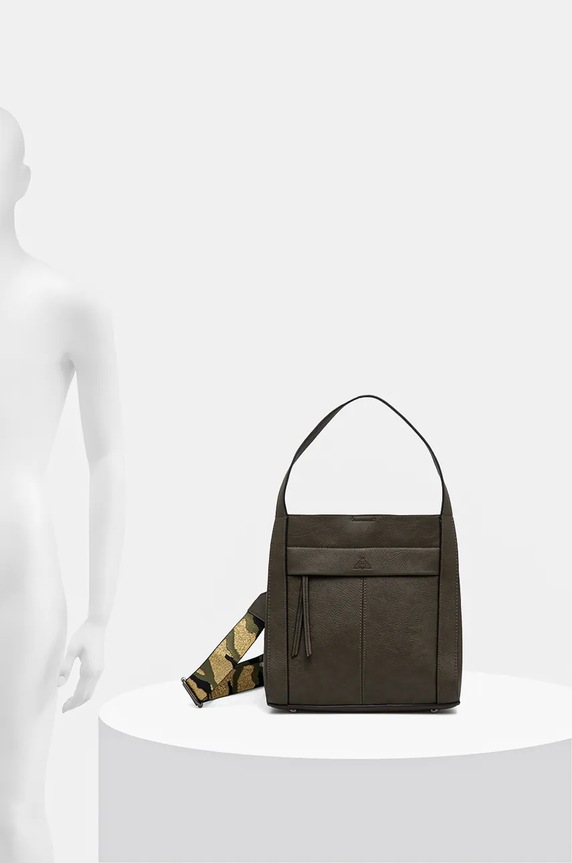 Torebka damska z imitacji skóry kolor zielony RW24-TOD909