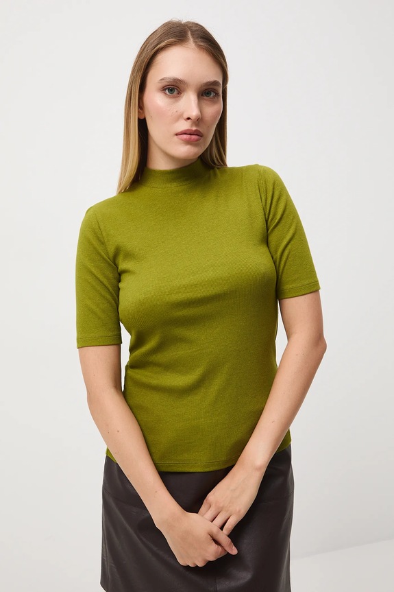 Tričko dámské s pruhy RW24-TSD042 zelená RW24