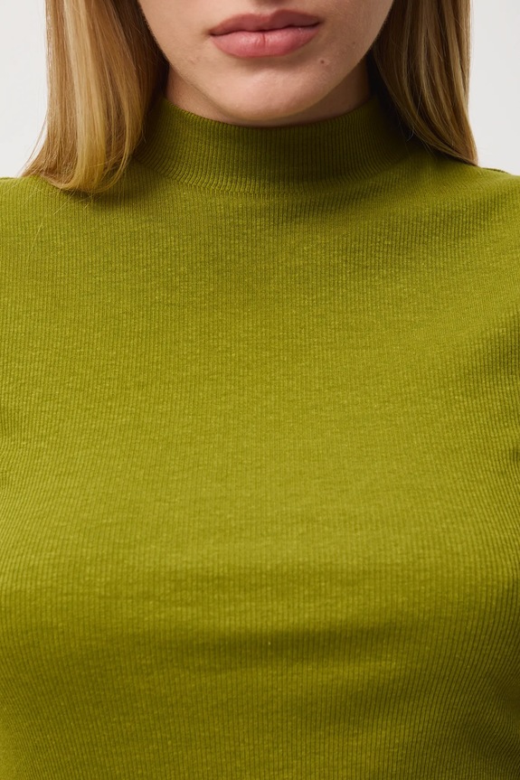 Tričko dámské s pruhy RW24-TSD042 zelená