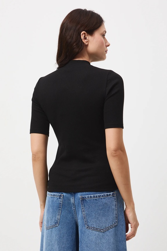 Oblečení Tričko dámské s pruhy černá barva RW24-TSD042 černá