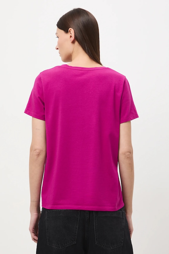 Odzież T-shirt bawełniany damski RW24-TSD043 fioletowy