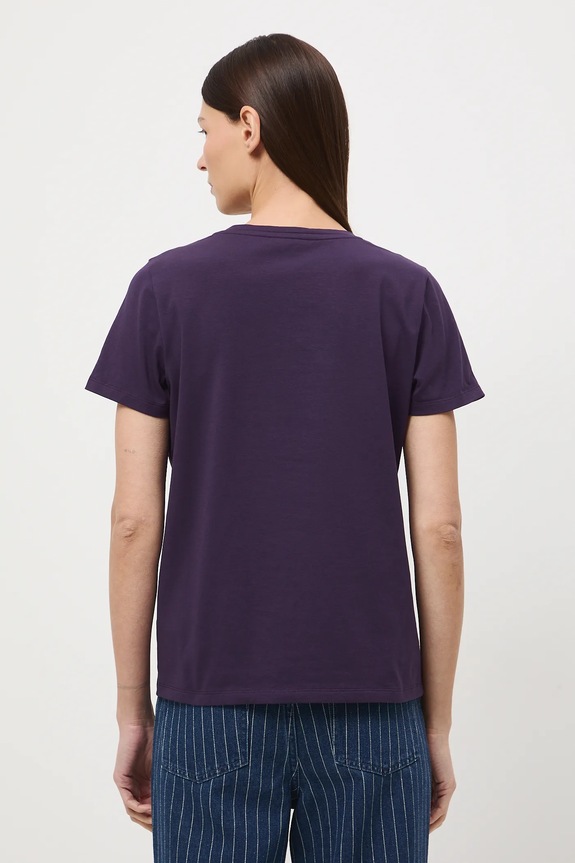 Odzież T-shirt bawełniany damski RW24-TSD043 fioletowy