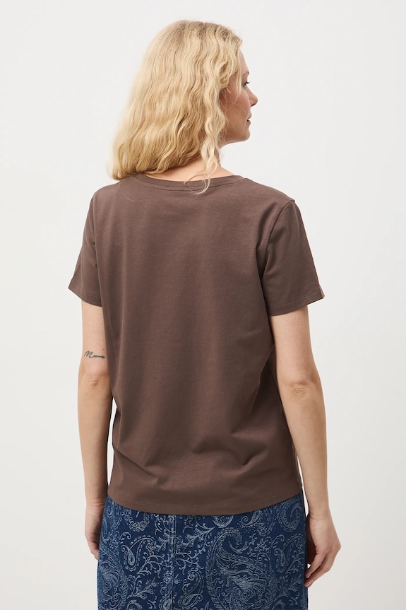 Odzież T-shirt bawełniany damski RW24-TSD043 brązowy