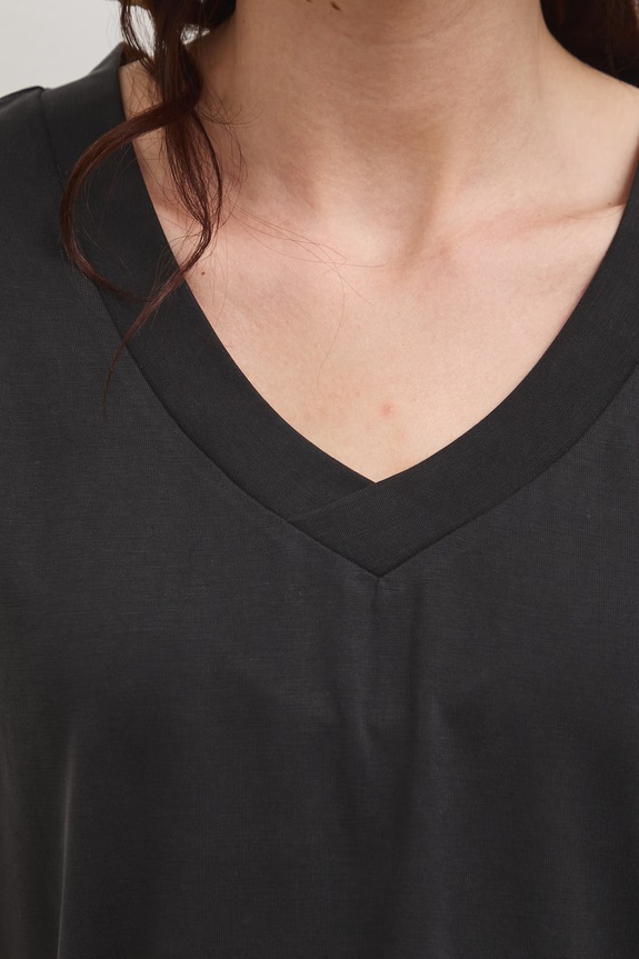 T-shirt basic damski z modalem RW24-TSD404 szary