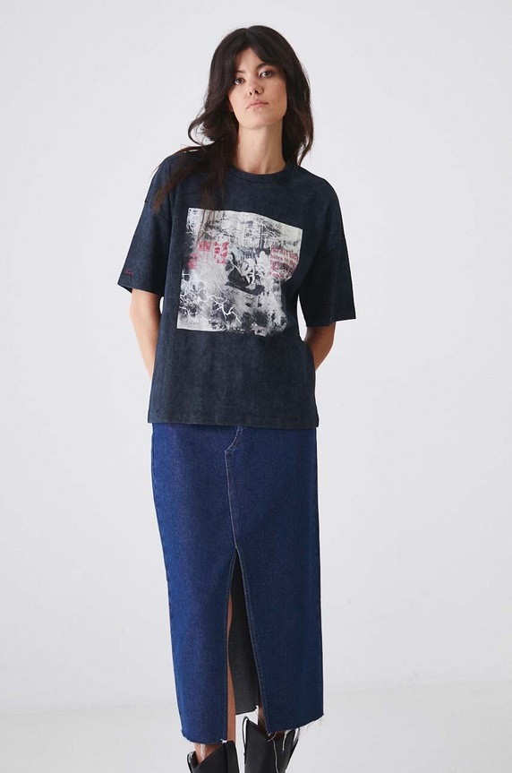 Pamučna majica Medicine RW24-TSD458 crna RW24