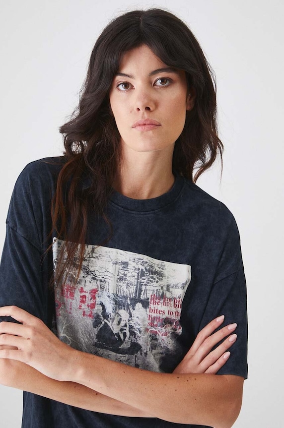 Medicine t-shirt bawełniany RW24-TSD458 czarny