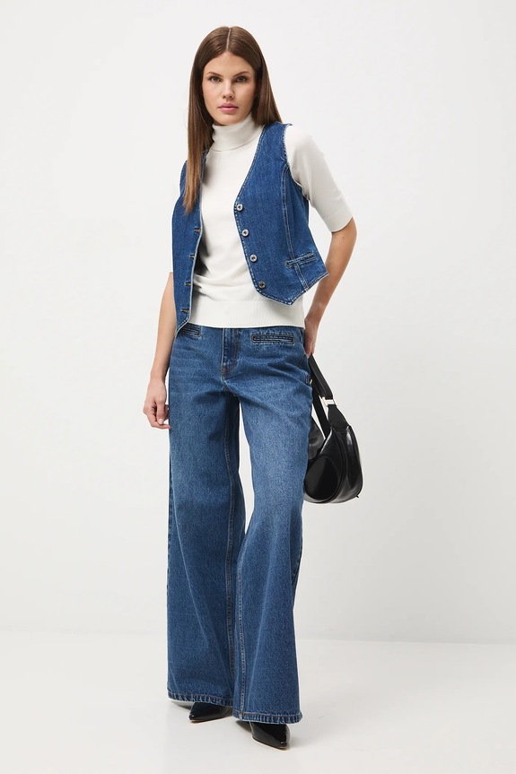 T-shirt damski z golfem kolor beżowy RW24-TSD600 beżowy RW24