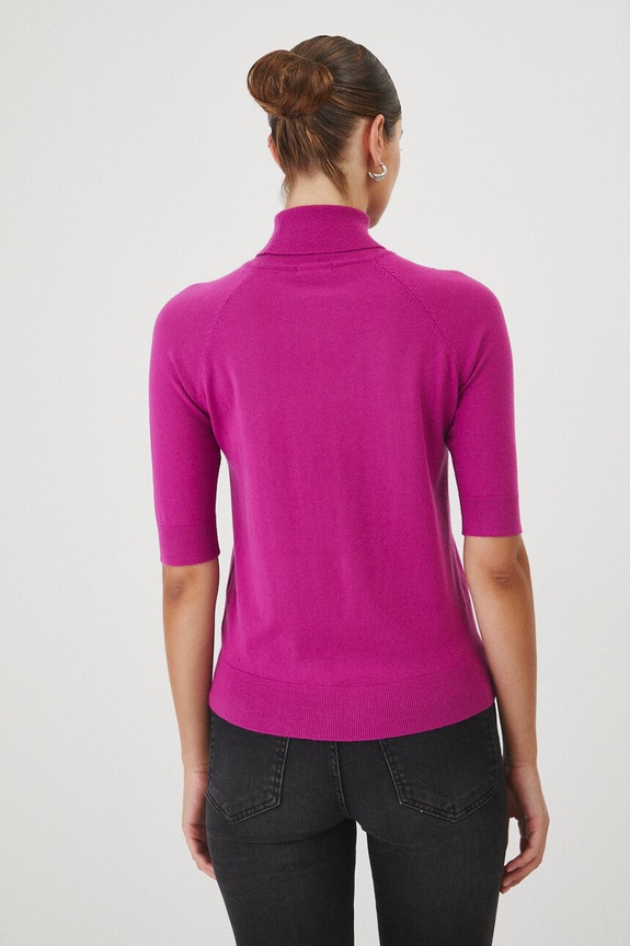 Oblečenie Tričko dámske s golierom fialová farba RW24-TSD600 fialová