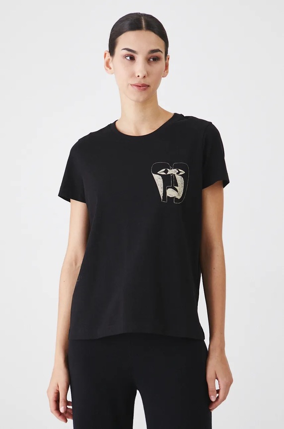 Odzież T-shirt damski z kolekcji Zdzisław Beksiński x Medicine kolor czarny RW24-TSD850 czarny