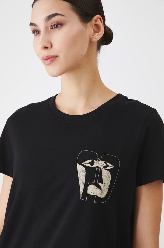 T-shirt damski z kolekcji Zdzisław Beksiński x Medicine kolor czarny RW24-TSD850 czarny