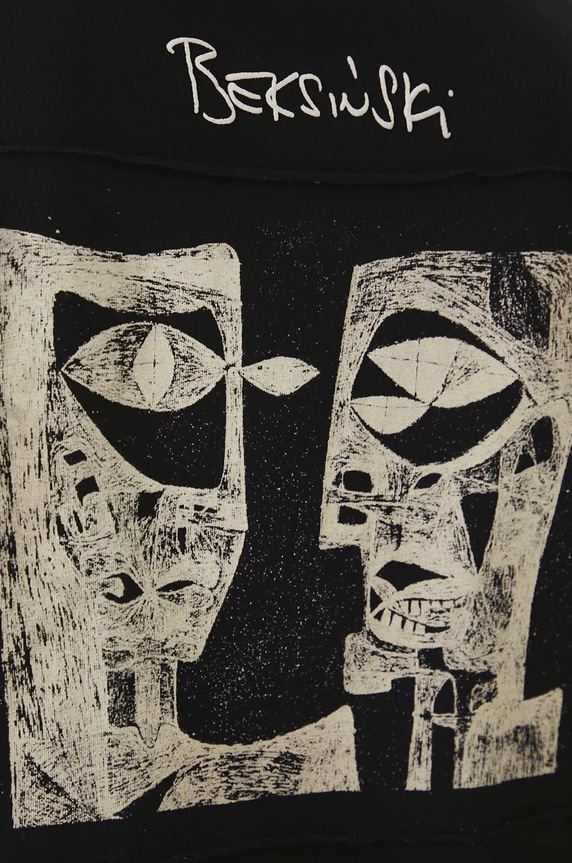 T-shirt damski z kolekcji Zdzisław Beksiński x Medicine kolor czarny RW24-TSD850