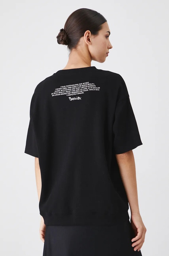 Odzież T-shirt bawełniany damski z kolekcji Zdzisław Beksiński x Medicine kolor czarny RW24-TSD852 czarny