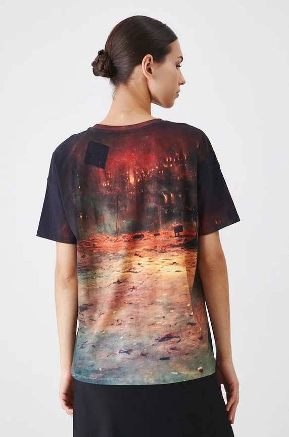 T-shirt damski z kolekcji Zdzisław Beksiński x Medicine kolor multicolor multicolor RW24-TSD854