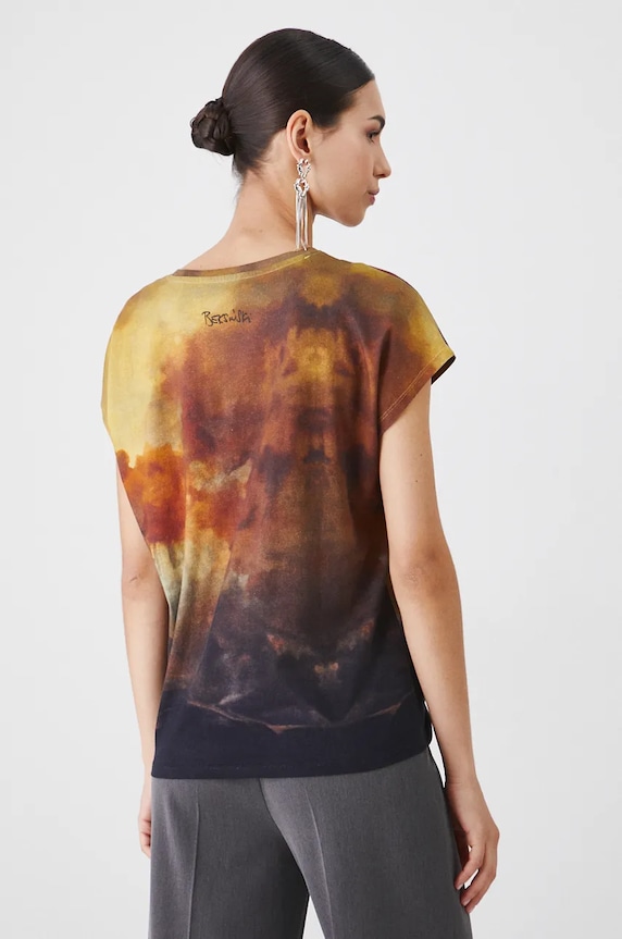 Odzież T-shirt bawełniany damski z kolekcji Zdzisław Beksiński x Medicine kolor czarny RW24-TSD855 czarny