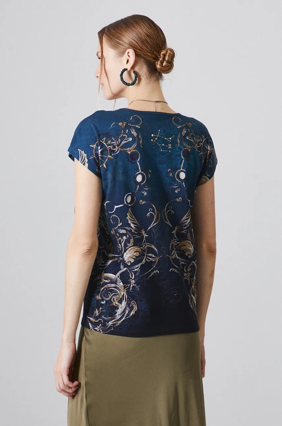 Medicine t-shirt bawełniany turkusowy RW24-TSD952