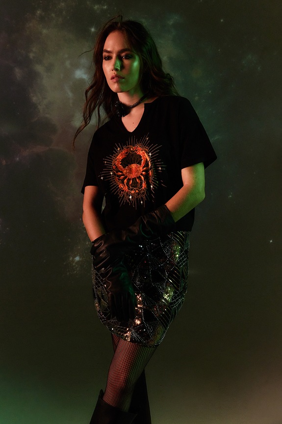 Medicine t-shirt z elastanem czarny RW24-TSD953