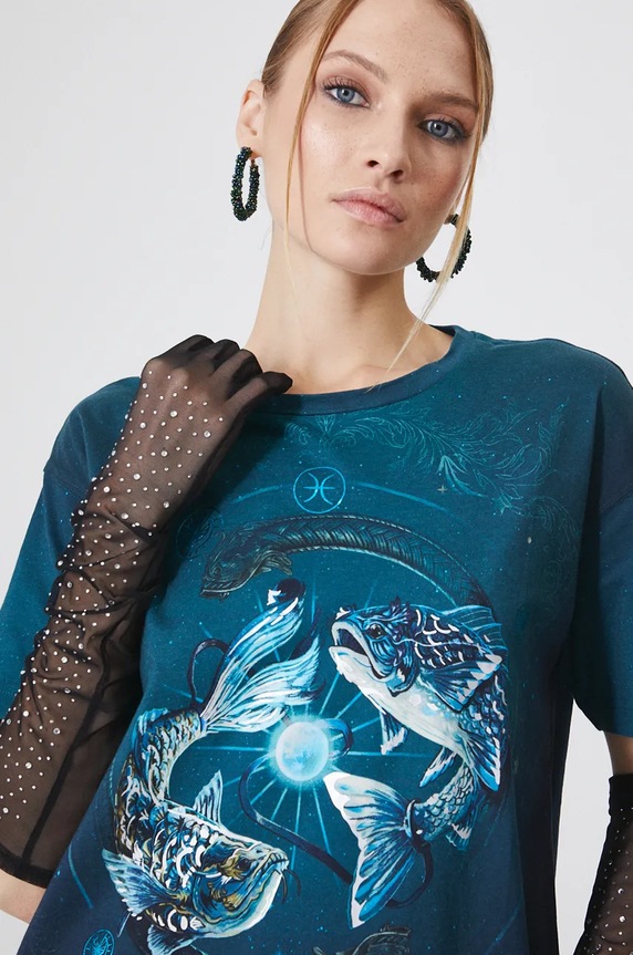 Medicine t-shirt bawełniany RW24-TSD961 turkusowy