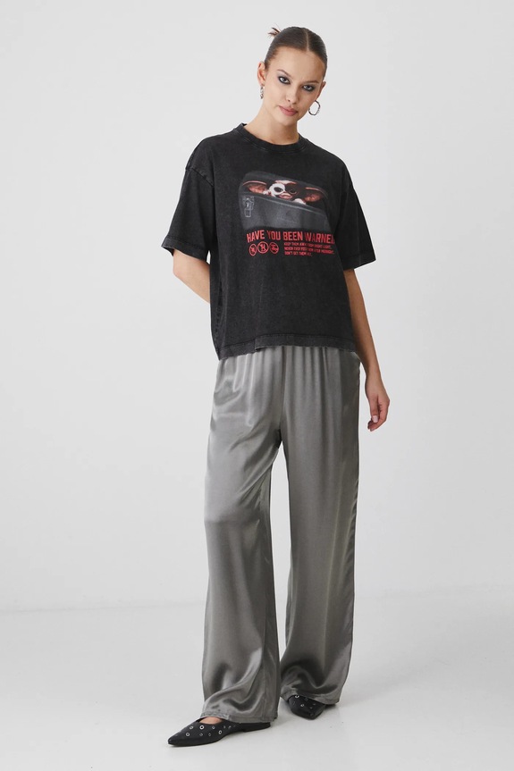 Bavlněné tričko Gremlins 2 šedá barva RW24-TSDA73 šedá RW24