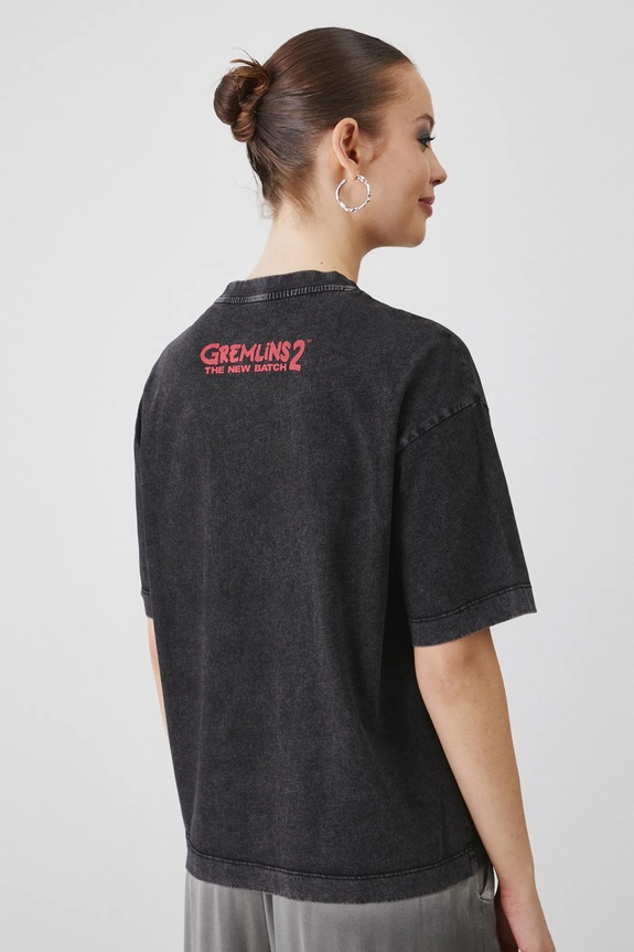 Oblečení Bavlněné tričko Gremlins 2 šedá barva RW24-TSDA73 šedá