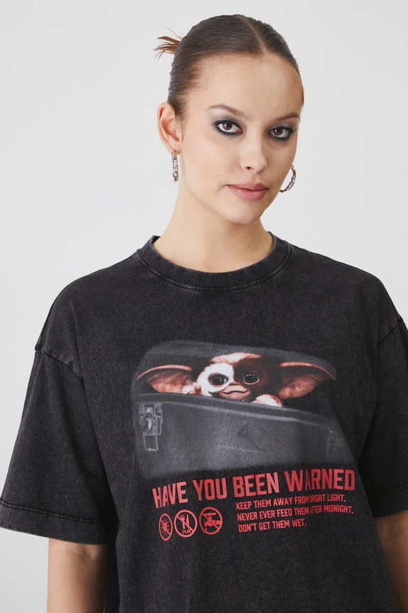 Bavlněné tričko Gremlins 2 šedá barva šedá RW24-TSDA73