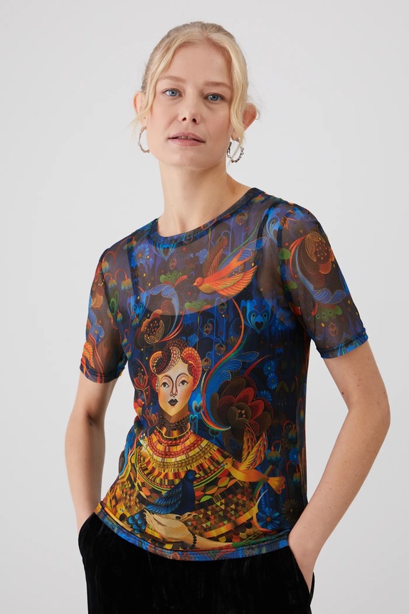 T-shirt damski z kolekcji Karolina Matyjaszkowicz x Medicine kolor multicolor RW24-TSDB55 multicolor RW24