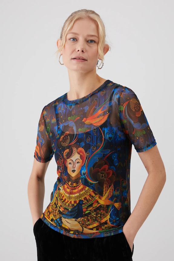 T-shirt damski z kolekcji Karolina Matyjaszkowicz x Medicine kolor multicolor RW24-TSDB55 multicolor RW24