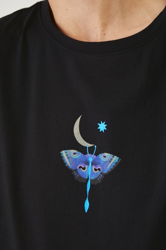 T-shirt bawełniany damski z kolekcji Karolina Matyjaszkowicz x Medicine kolor czarny RW24-TSDB60