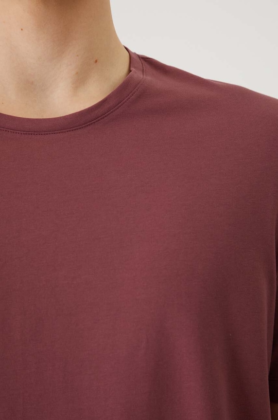 T-shirt bawełniany męski z domieszką elastanu gładki kolor różowy RW24-TSM020 różowy