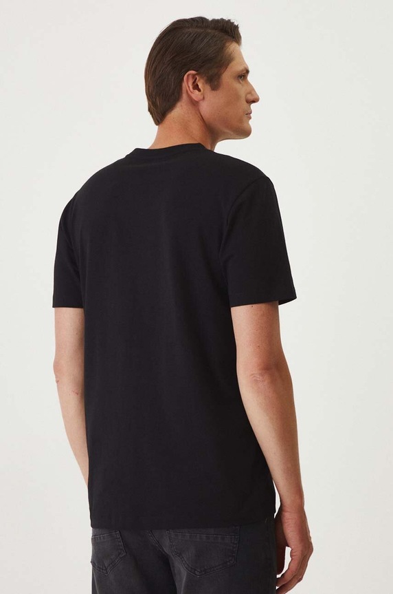 Odzież T-shirt bawełniany męski kolor czarny RW24-TSM021 czarny