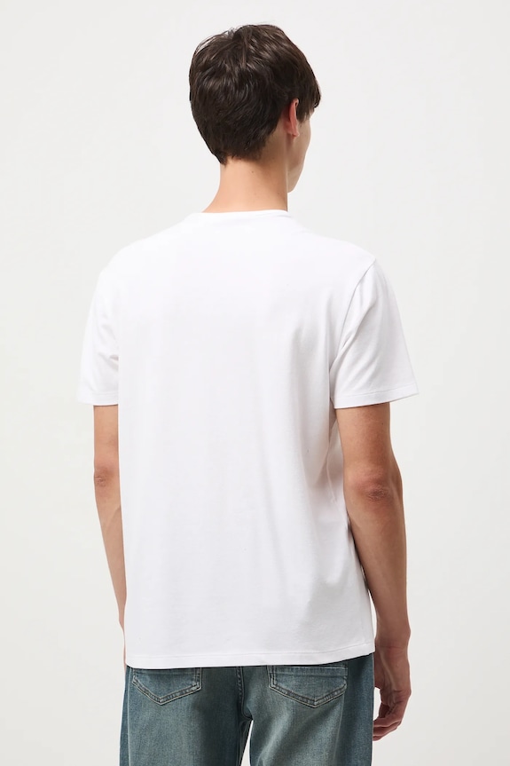 Odzież T-shirt basic męski bawełniany z elastanem RW24-TSM040 biały